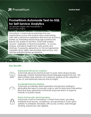 Promethium Solutions Brief on Automode, Promethium's Text-to-SQL engine